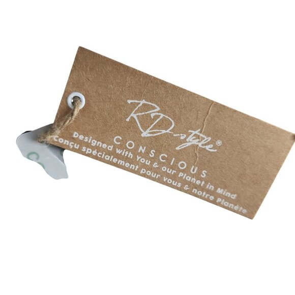 RD Style Womens Houndstooth Turtleneck Sweater Large NWT Cream Beige Neutral - Picture 7 of 7